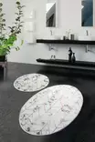 Badrumsmatta Set Mijölnir Flerfärgad 100% Polyester Antiallergisk Halkfri 50x60 cm & 60x100 cm - Badrumsmattor och våtrumsmattor - 8681875329063 - 2