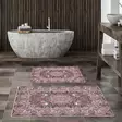 Badrumsmatta Set Mijölnir Flerfärgad 100% Polyester Halkfri Antibakteriell 50x60 cm & 60x100 cm - Badrumsmattor och våtrumsmattor - 8683342420303 - 2