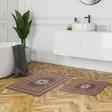 Badrumsmatta Set Mijölnir Flerfärgad 100% Polyester Halkfri Antibakteriell 50x60 cm & 60x100 cm - Badrumsmattor och våtrumsmattor - 8683342420433 - 2