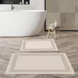 Badrumsmatta Set Mijölnir Flerfärgad 100% Polyester Halkfri Antibakteriell 50x60 cm & 60x100 cm - Badrumsmattor och våtrumsmattor - 8683342420983 - 2