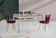 Matbord Hanah Home Flora Vit Spånskiva 146x78x90 cm - Matbord - 8683743769933 - 3