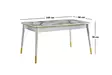 Matbord Hanah Home Flora Vit Spånskiva 146x78x90 cm - Matbord - 8683743769933 - 6