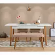 Matbord Hanah Home Santiago Masa Furu Vit Spånskiva 120x75x75 cm - Matbord - 8683342722193 - 5