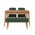 Matbord Hanah Home Vina 1070 Grön Furu Spånskiva 129x75x80 cm - Matbord - 8683742500063 - 1