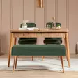 Matbord Hanah Home Vina 1070 Grön Furu Spånskiva 129x75x80 cm - Matbord - 8683742500063 - 2