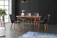 Matbord Hanah Home Mira Valnöt Antracit Spånskiva 130x75x80 cm - Matbord - 8683743766963 - 2