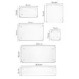 Lådororganisatör Aberto Design SET5 Transparent Plast 30,5x15,5x5,5 cm 23x15,5x5,5 cm 15x7,5x5,5 cm 30,5x7,5x5,5 cm 15x15x5,5 cm 7,5x7,5x5,5 cm - Dekorationer, prydnadsföremål - 8684282977933 - 1