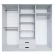 Garderob Hanah Home Yaman 1600 Matte Vit Spånskiva 180x190x45 cm - Garderober - 8684283110063 - 1
