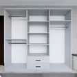 Garderob Hanah Home Yaman 1600 Matte Vit Spånskiva 180x190x45 cm - Garderober - 8684283110063 - 8