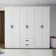 Garderob Hanah Home Yaman 1600 Matte Vit Spånskiva 180x190x45 cm - Garderober - 8684283110063 - 2
