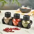 Kryddburk Set Hermia Transparent Glas 4 Delar - Dagliga köksartiklar - 8684282796473 - 1