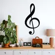 Väggdekor Metall Wallity Treble Clef Svart Metall 28x59 cm - Dekorationer, prydnadsföremål - 8681875586503 - 2