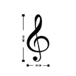 Väggdekor Metall Wallity Treble Clef Svart Metall 28x59 cm - Dekorationer, prydnadsföremål - 8681875586503 - 3