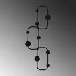 Vägghängare Wallity Lizzard Svart Metall 28x5x70 cm - Klädhängare - 8684282398943 - 5