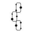 Vägghängare Wallity Lizzard Svart Metall 28x5x70 cm - Klädhängare - 8684282398943 - 1