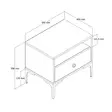 Sängbord Hanah Home Lizbon 533 Valnöt Cream Spånskiva 56x50,8x40 cm - Nattduksbord - 8683743327683 - 5