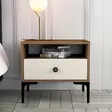 Sängbord Hanah Home Lizbon 533 Valnöt Cream Spånskiva 56x50,8x40 cm - Nattduksbord - 8683743327683 - 3
