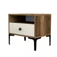 Sängbord Hanah Home Lizbon 533 Valnöt Cream Spånskiva 56x50,8x40 cm - Nattduksbord - 8683743327683 - 1