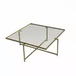 Soffbord Hanah Home Sun S411 Guld Härdat Glas 85x35x85 cm - Soffbord - 8683342949613 - 1