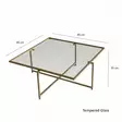 Soffbord Hanah Home Sun S411 Guld Härdat Glas 85x35x85 cm - Soffbord - 8683342949613 - 11