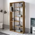 Bokhylla Hanah Home Presto Valnöt Svart Spånskiva 90x173,2x29,5 cm - Bokhyllor - 8681875670783 - 2
