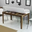Matbord Hanah Home Milan 514 Valnöt Vit Spånskiva 145x75x88 cm - Matbord - 8683743327263 - 4