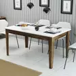 Matbord Hanah Home Milan 514 Valnöt Vit Spånskiva 145x75x88 cm - Matbord - 8683743327263 - 2