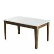 Matbord Hanah Home Milan 514 Valnöt Vit Spånskiva 145x75x88 cm - Matbord - 8683743327263 - 1