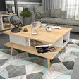 Soffbord Hanah Home Akya Ek Vit Spånskiva 89x89x44 cm - Soffbord - 8683743117963 - 2