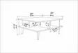 Soffbord Hanah Home Akya Ek Vit Spånskiva 89x89x44 cm - Soffbord - 8683743117963 - 7