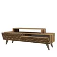 TV-bänk Hanah Home Walnut Valnöt Spånskiva 140x48,8x41,8 cm - TV-bänkar - 8681875184433 - 1