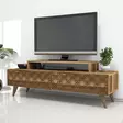 TV-bänk Hanah Home Walnut Valnöt Spånskiva 140x48,8x41,8 cm - TV-bänkar - 8681875184433 - 2