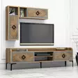 TV-bänk Hanah Home Samba Valnöt Spånskiva 180x52x35 cm - TV-bänkar - 8681875444773 - 2