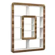 Bokhylla Hanah Home Orkide Vit Valnöt Spånskiva 108,4x140x21,8 cm - Bokhyllor - 8681875183603 - 1