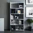 Bokhylla Hanah Home White Blue Spånskiva 80x170x22 cm - Bokhyllor - 8681875207743 - 4