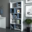 Bokhylla Hanah Home White Blue Spånskiva 80x170x22 cm - Bokhyllor - 8681875207743 - 2