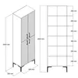 Förvaringsskåp Hanah Home Berlin A Valnöt Spånskiva 60x200x35 cm - Skåp och byråer - 8683342170123 - 6