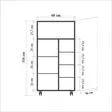 Förvaringsskåp Hanah Home Kiler Sonoma Ek Spånskiva 60x116x36 cm - Skåp och byråer - 8681875742053 - 8
