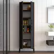Förvaringsskåp Hanah Home Berlin A Valnöt Antracit Spånskiva 60x200x35 cm - Skåp och byråer - 8683342170093 - 4