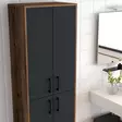 Förvaringsskåp Hanah Home Berlin A Valnöt Antracit Spånskiva 60x200x35 cm - Skåp och byråer - 8683342170093 - 5
