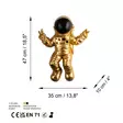 Väggdekor Polyester Wallity Cosmonaut 5 Flerfärgad Polyester 35x47x10 cm - Dekorationer, prydnadsföremål - 8684282463443 - 8