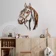Väggdekor Metall Wallity Horse Flerfärgad Metall 38x53 cm 3 Delar - Dekorationer, prydnadsföremål - 8683743851713 - 2
