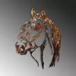 Väggdekor Metall Wallity Horse Flerfärgad Metall 38x53 cm 3 Delar - Dekorationer, prydnadsföremål - 8683743851713 - 5