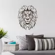 Väggdekor Metall Wallity Lion Flerfärgad Metall 40x50 cm 3 Delar - Dekorationer, prydnadsföremål - 8683743851683 - 3