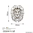 Väggdekor Metall Wallity Lion Flerfärgad Metall 40x50 cm 3 Delar - Dekorationer, prydnadsföremål - 8683743851683 - 7