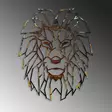 Väggdekor Metall Wallity Lion Flerfärgad Metall 40x50 cm 3 Delar - Dekorationer, prydnadsföremål - 8683743851683 - 5
