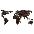 Väggdekor Metall Wallity World Map Flerfärgad Metall 127x60 cm - Dekorationer, prydnadsföremål - 8683742935223 - 1