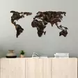 Väggdekor Metall Wallity World Map Flerfärgad Metall 127x60 cm - Dekorationer, prydnadsföremål - 8683742935223 - 2