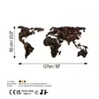Väggdekor Metall Wallity World Map Flerfärgad Metall 127x60 cm - Dekorationer, prydnadsföremål - 8683742935223 - 6
