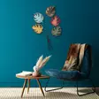 Väggdekor Metall Wallity Monstera Flerfärgad Metall 67x100 cm - Dekorationer, prydnadsföremål - 8683342852753 - 2